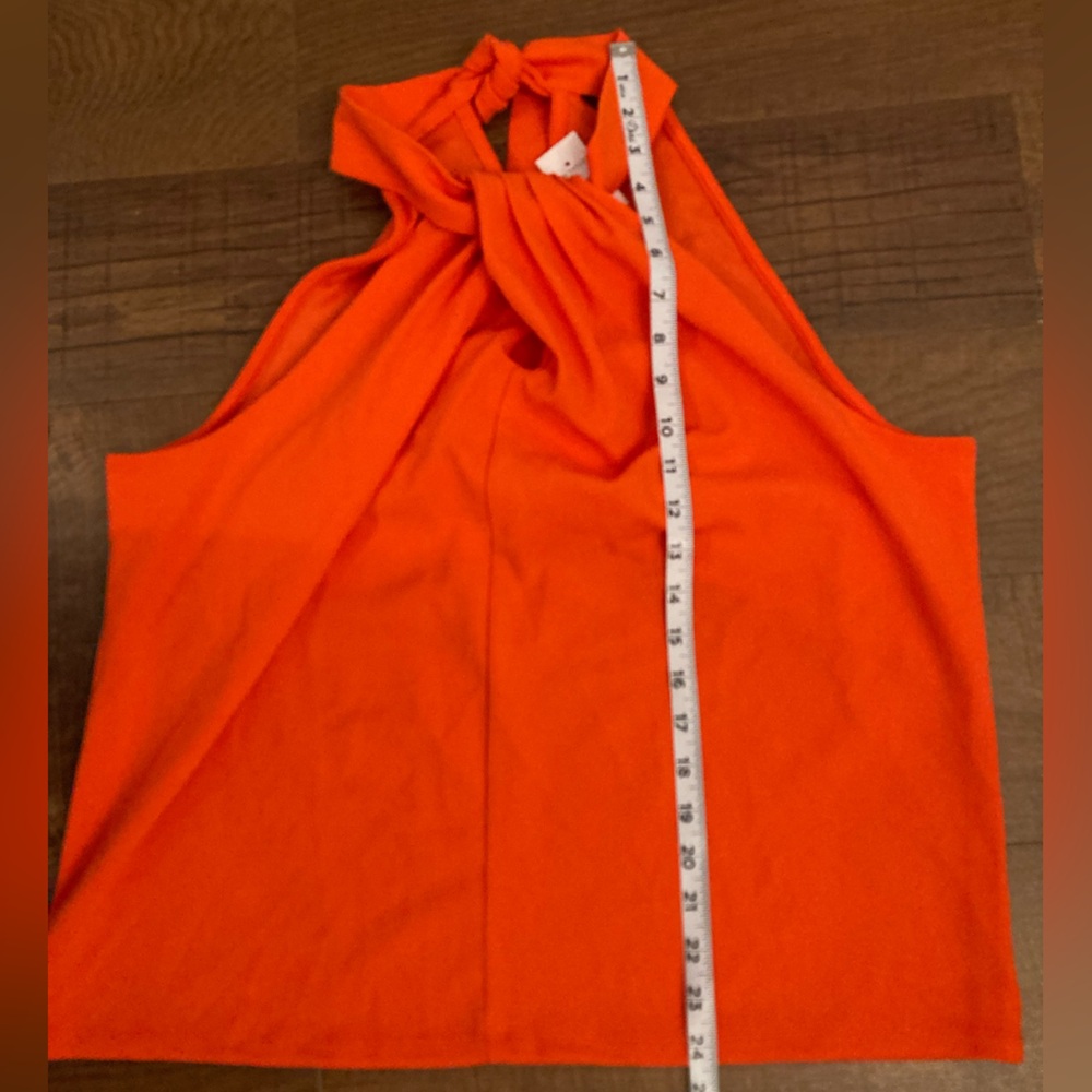 Ann Taylor Vibrant Orange Halter Blouse NEW w/ Tags Women’s XL - Picture 9 of 9